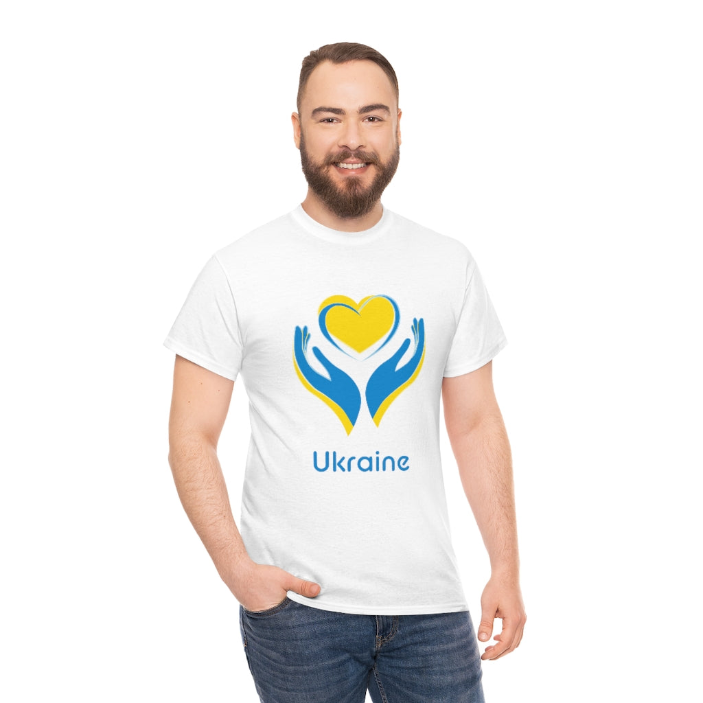 Ukrainian heart in hands T-Shirt Cotton