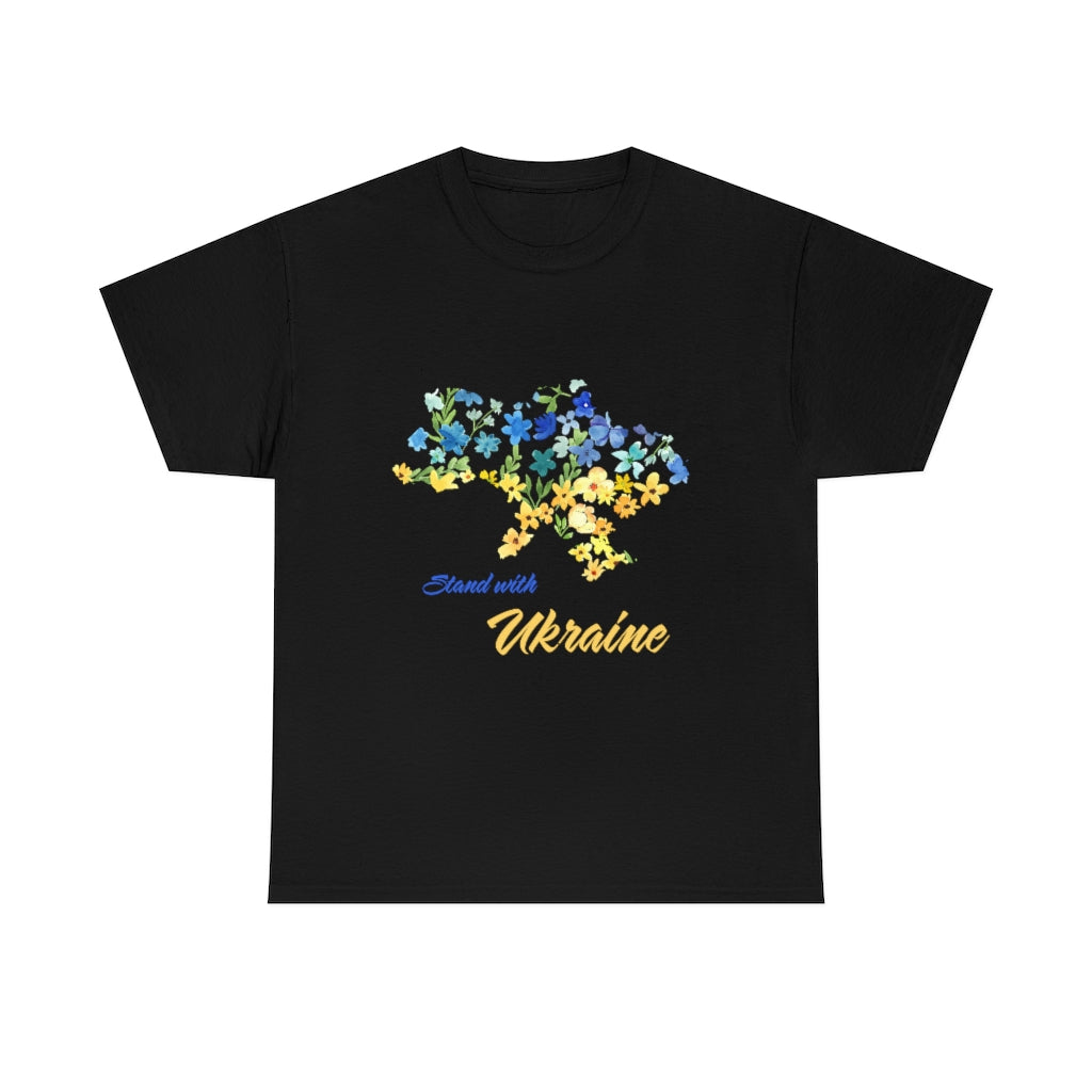 Stand with Ukraine map T-shirt