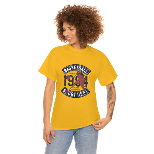 Basketball Play Hard Superior Performance  T-Shirt Sport with Basketball