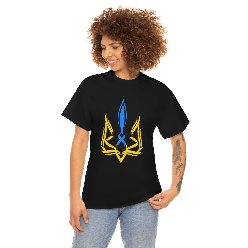 Ukrainian emblem Trident Tryzub T-Shirt in Black and White options