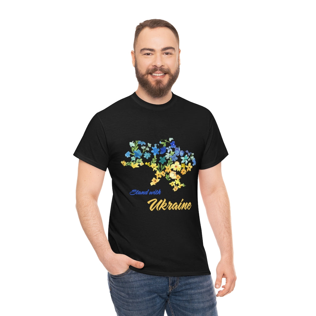 Stand with Ukraine map T-shirt