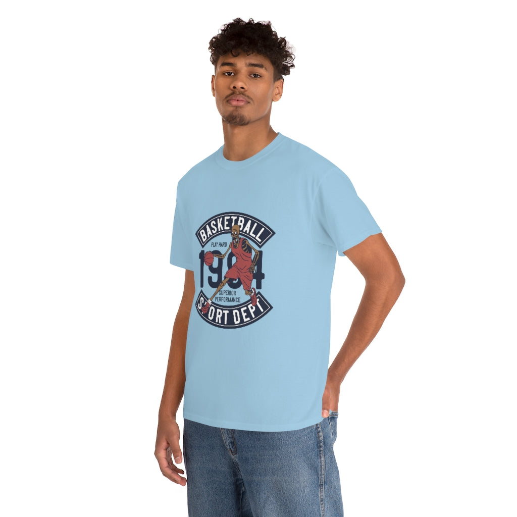 Basketball Play Hard Superior Performance  T-Shirt Sport with Basketball