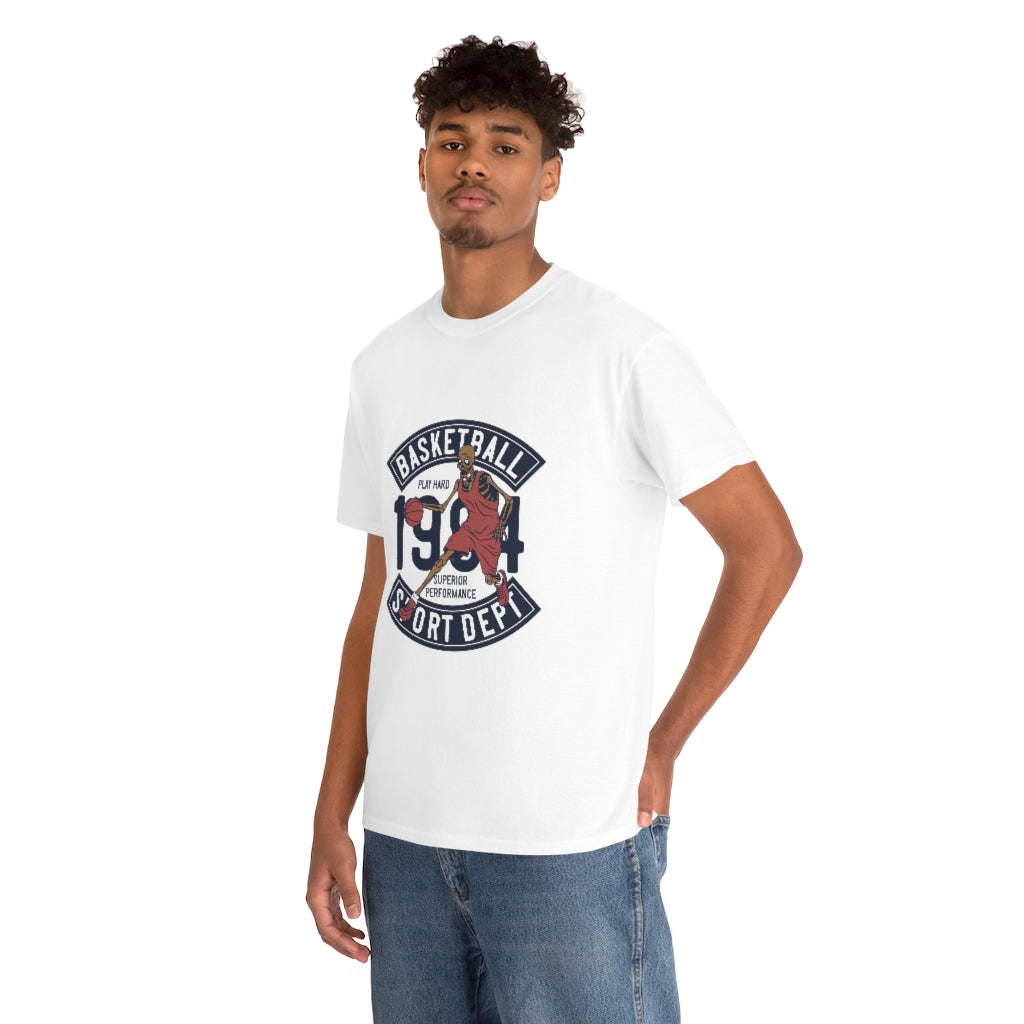 Basketball Play Hard Superior Performance  T-Shirt Sport with Basketball