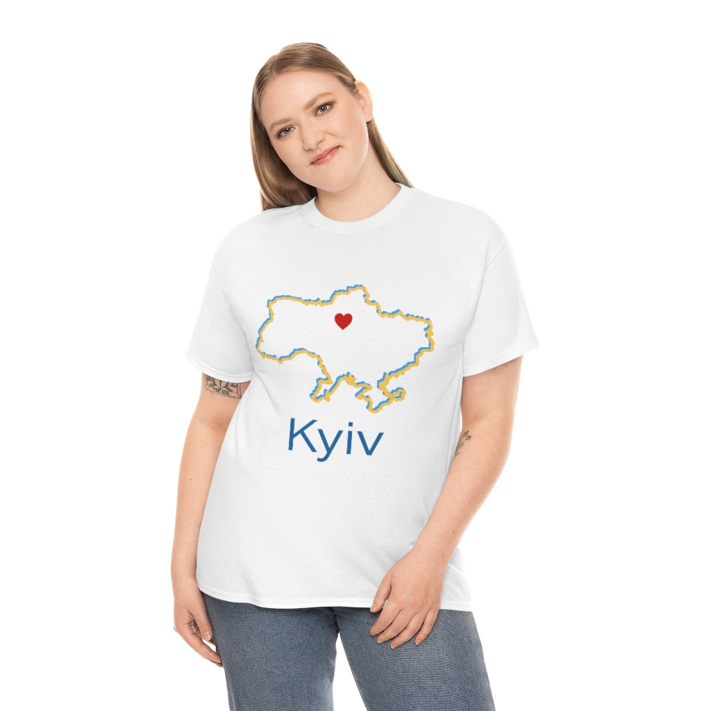Ukraine Map with Kyiv T-Shirt