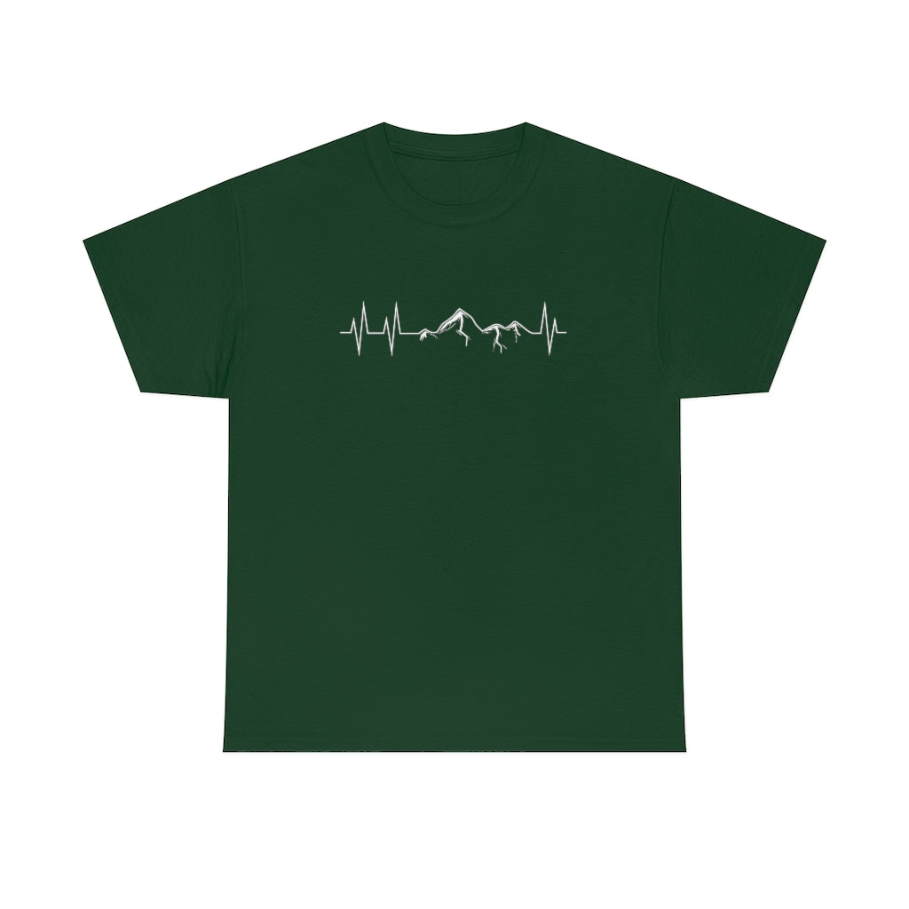 Mountains heartbeat hiking and outdoor T-Shirt