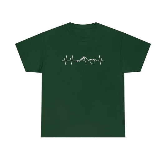 Mountains heartbeat hiking and outdoor T-Shirt