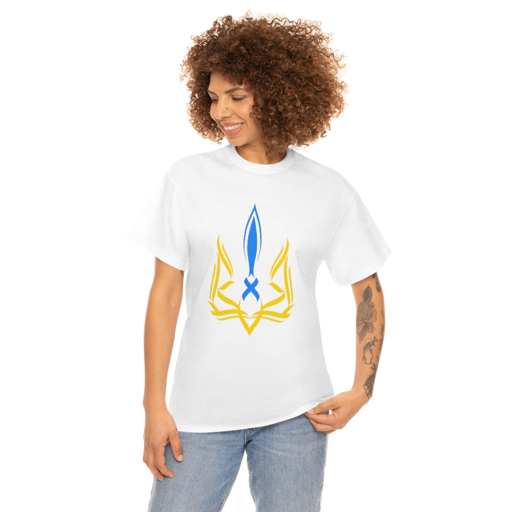Ukrainian emblem Trident Tryzub T-Shirt in Black and White options