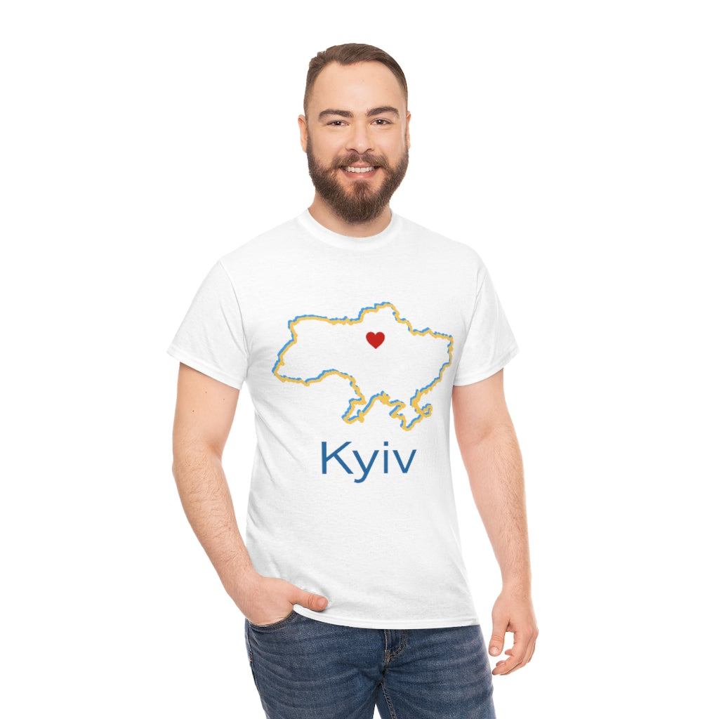 Ukraine Map with Kyiv T-Shirt