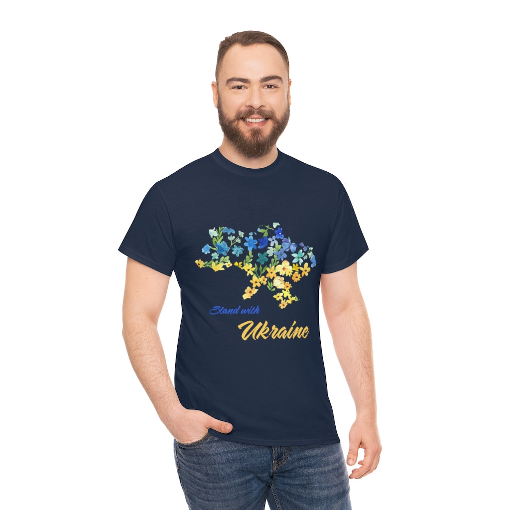 Stand with Ukraine map T-shirt