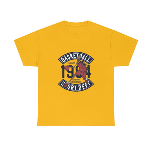 Basketball Play Hard Superior Performance  T-Shirt Sport with Basketball