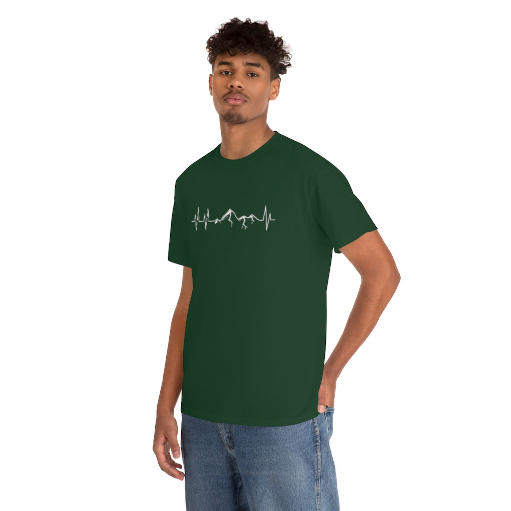 Mountains heartbeat hiking and outdoor T-Shirt