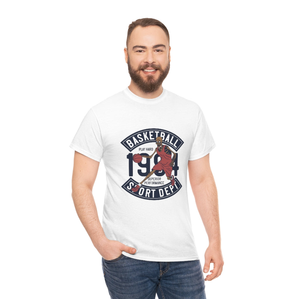Basketball Play Hard Superior Performance  T-Shirt Sport with Basketball