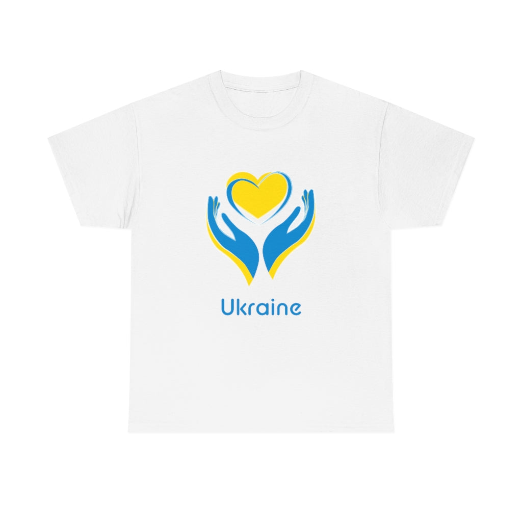 Ukrainian heart in hands T-Shirt Cotton