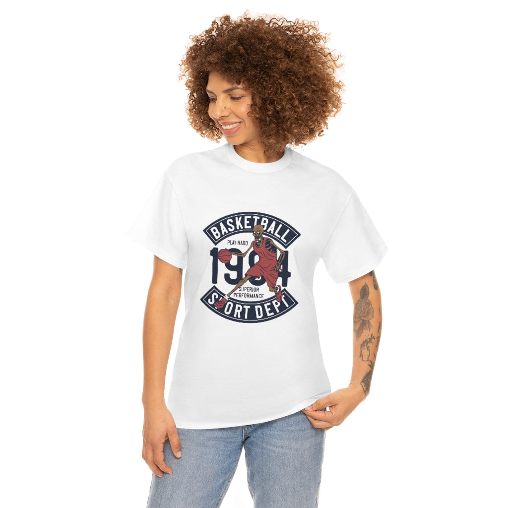 Basketball Play Hard Superior Performance  T-Shirt Sport with Basketball